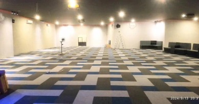 Proyek Arena Billiard PIK Karpet Tile Bravo Total Pemasangan  600 M2